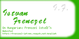 istvan frenczel business card